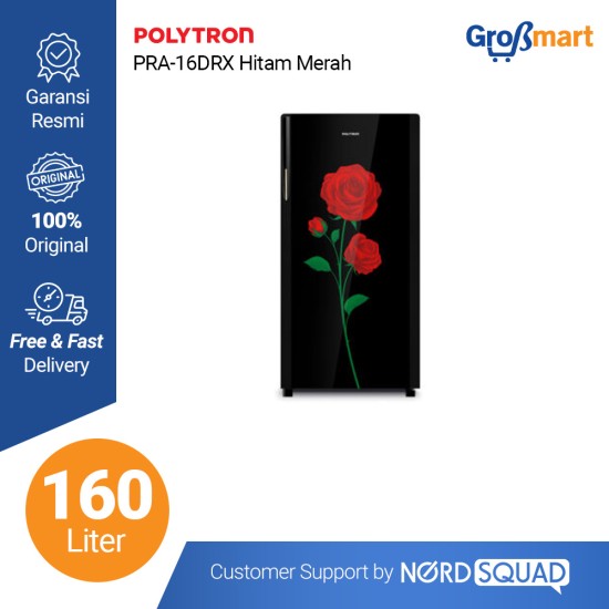 KULKAS 1 PINTU 160 LITER POLYTRON PRA 16DRX / PRA-16DRX
