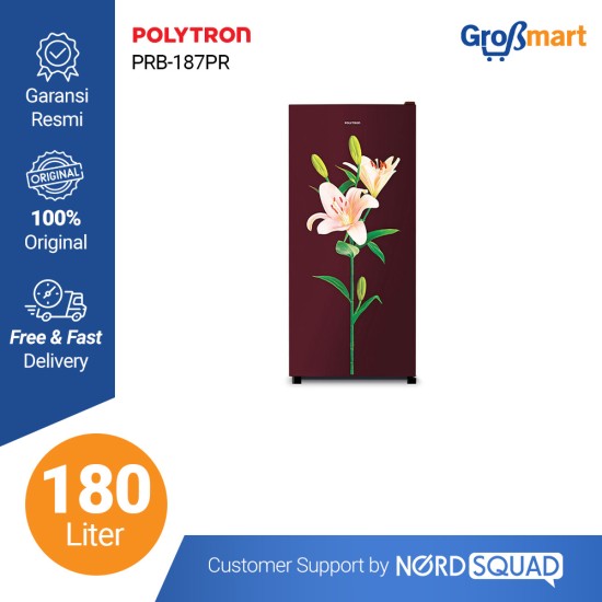 Kulkas 1 Pintu Polytron 180 Liter PRB-187PR / PRB 187PR / PRB187PR