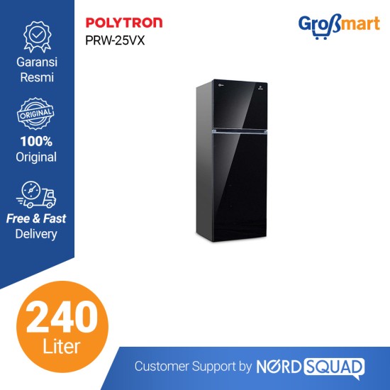 Polytron Kulkas 2 Pintu PRW-25VX Hitam