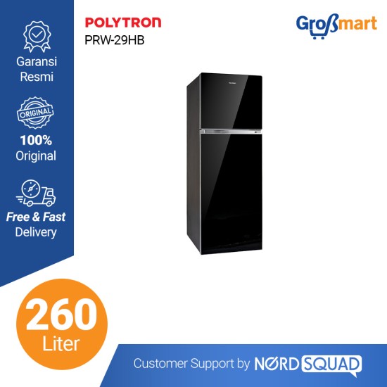 Kulkas 2 Pintu Polytron 230 Liter PRW-29HB / PRW 29HB / PRW29HB