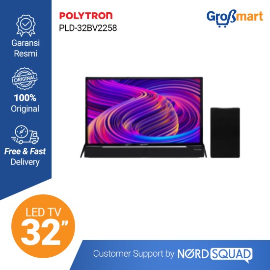 LED TV 32 INCH POLYTRON HD READY SOUNDBAR PLD-32BV2258 / PLD 32BV2258 / PLD32BV2258