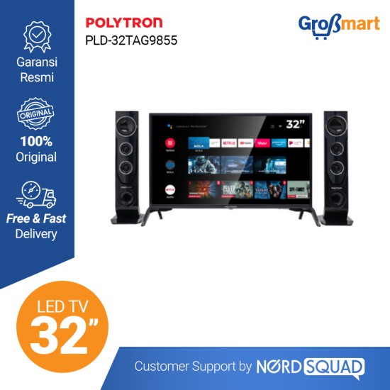 LED TV 32 INCH POLYTRON HD ANDROID TV PLD-32TAG9855 / PLD 32TAG9855 / PLD32TAG9855