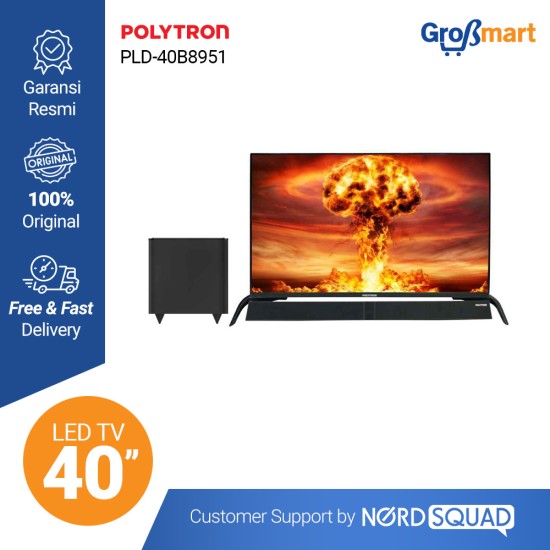 LED TV 40 INCH POLYTRON FULL HD CINEMAX SOUNDBAR PLD-40B8951 / PLD 40B8951 / PLD40B8951