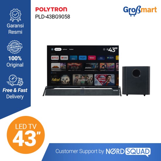 LED TV 43 INCH POLYTRON GOOGLE TV FHD PLD-43BG9058 / PLD 43BG9058 / PLD43BG9058