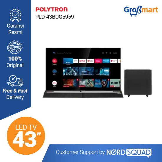 LED TV 43 INCH POLYTRON UHD SMART TV PLD 43BUG5959 / PLD-43BUG5959