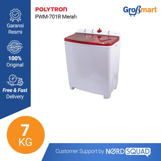 MESIN CUCI 2 TABUNG POLYTRON 7 KG TWIN TUB PWM 701 / PWM-701 MESIN CUCI 2 TABUNG POLYTRON 7 KG TWIN TUB PWM 701 / PWM-701