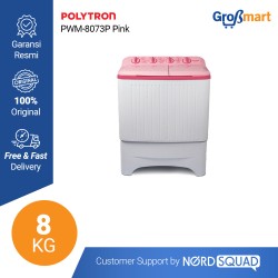 Mesin Cuci 2 Tabung Polytron 8 Kg Twin Tub PWM-8073 / PWM 8073 / PWM8073 B/P Mesin Cuci 2 Tabung Polytron 8 Kg Twin Tub PWM-8073 / PWM 8073 / PWM8073 B/P
