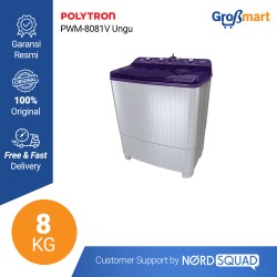 Polytron Mesin Cuci PWM-8081V Violet/Grey