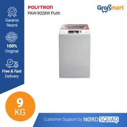 MESIN CUCI 1 TABUNG POLYTRON TOP LOADING 9 KG PAW 9028W / PAW-9028W