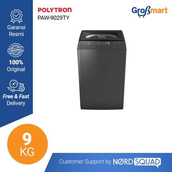 MESIN CUCI 1 TABUNG POLYTRON 9 KG TOP LOADING PAW-9029 / PAW 9029 / PAW9029Y MESIN CUCI 1 TABUNG POLYTRON 9 KG TOP LOADING PAW-9029 / PAW 9029 / PAW9029Y
