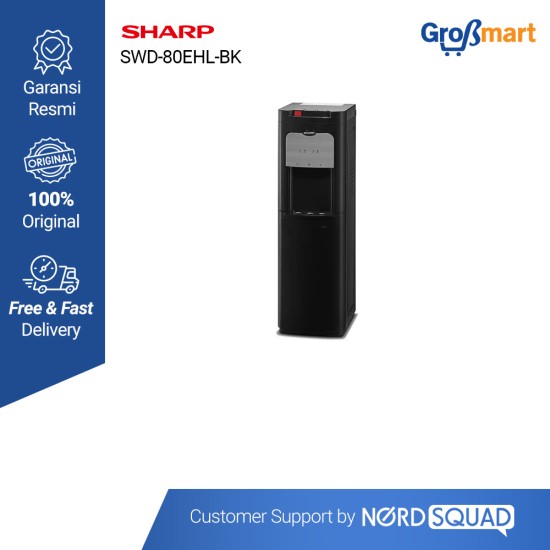 Water Dispenser Sharp Galon Bawah SWD-80EHL-BK Water Dispenser Sharp Galon Bawah SWD-80EHL-BK