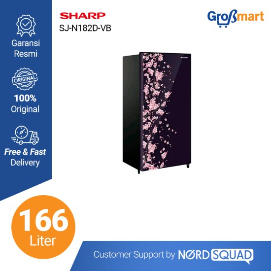 Kulkas 1 Pintu Sharp SJ N182D VB/VR - AB/AP/AS - SH/SB/SP SJ-N182D SH/SB/SP