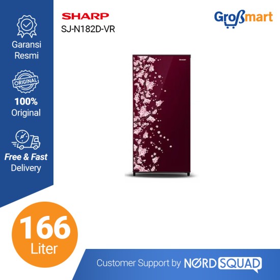 Kulkas 1 Pintu Sharp SJ N182D VB/VR - AB/AP/AS - SH/SB/SP SJ-N182D SH/SB/SP