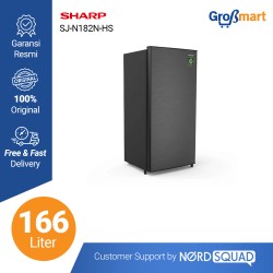 Kulkas 1 Pintu Sharp 166 Liter SJ-N182N-HS Kulkas 1 Pintu Sharp 166 Liter SJ-N182N-HS
