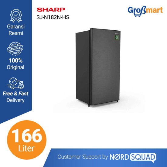 Kulkas 1 Pintu Sharp 166 Liter SJ-N182N-HS Kulkas 1 Pintu Sharp 166 Liter SJ-N182N-HS