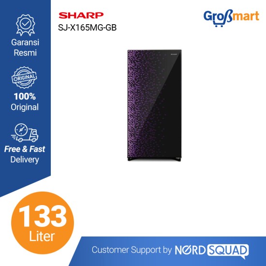 Sharp Refrigerator 133 Liter SJ-X165MG-GB/GR Kulkas 1 Pintu