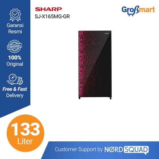 Sharp Refrigerator 133 Liter SJ-X165MG-GB/GR Kulkas 1 Pintu