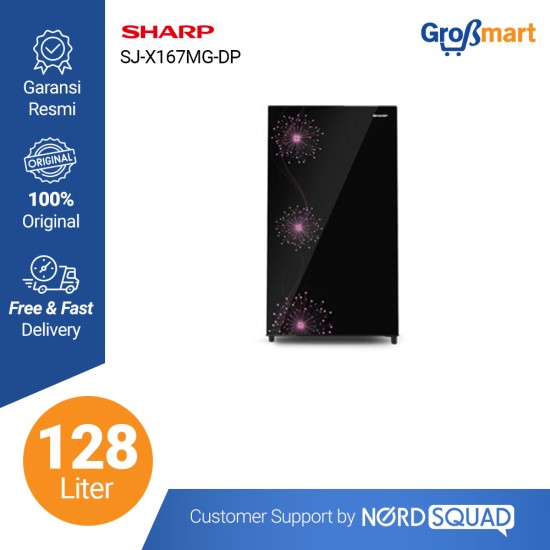 Kulkas 1 Pintu Sharp 133 Liter SJ-X167MG-DB/DP