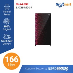KULKAS 1 PINTU 166 L SHARP SJX 185 MG / SJX185MG / SJ-X185MG - GB GR