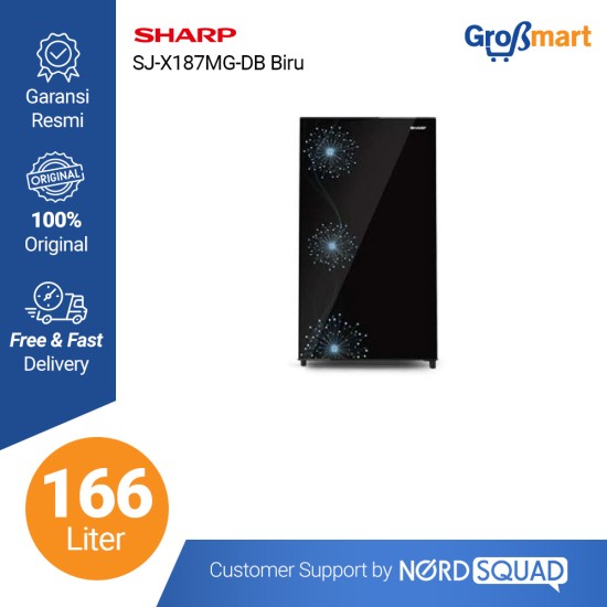 Sharp Refrigerator 166 Liter SJ-X187MG-DB/DP Kulkas 1 Pintu