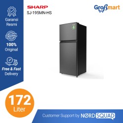 Kulkas 2 Pintu Sharp 172 Liter SJ-195MN-HS / SJ 195MN HS / SJ195MNHS Kulkas 2 Pintu Sharp 172 Liter SJ-195MN-HS / SJ 195MN HS / SJ195MNHS