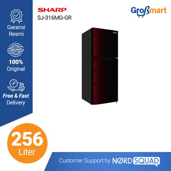 KULKAS 2 PINTU SHARP SJ316MG / SJ-316MG SHARP GB/GR