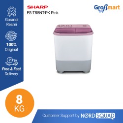 Sharp Mesin Cuci ES-T85NT-PK Pink Sharp Mesin Cuci ES-T85NT-PK Pink