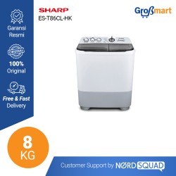 Mesin Cuci 2 Tabung Sharp 8 Kg Twin Tub ES-T86CL-H Mesin Cuci 2 Tabung Sharp 8 Kg Twin Tub ES-T86CL-H