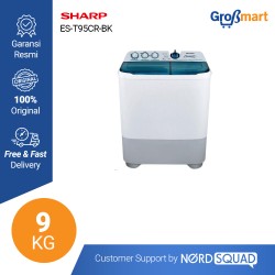 Mesin Cuci 2 Tabung Sharp 9 Kg Twin Tub ES-T95CR / EST95CR / ES T95CR