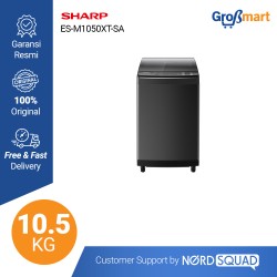 MESIN CUCI 1 TABUNG SHARP ES-M1050XT-SA / ESM1050XT SA, 10.5 Kg MESIN CUCI 1 TABUNG SHARP ES-M1050XT-SA / ESM1050XT SA, 10.5 Kg