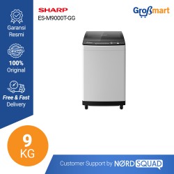 Mesin cuci Sharp ES M9000T GG / ES-M9000T-GG 1 tabung 9 kg Mesin cuci Sharp ES M9000T GG / ES-M9000T-GG 1 tabung 9 kg