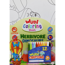 Wudi Coloring Sheet Herbivore Dinosaur