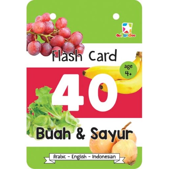 Opredo Flash Card Hijaiah: 40 Buah & Sayur