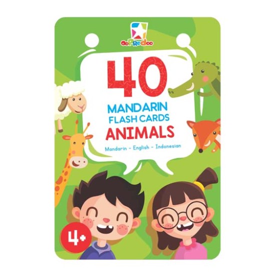 Opredo 40 Mandarin Flash Cards: Animals