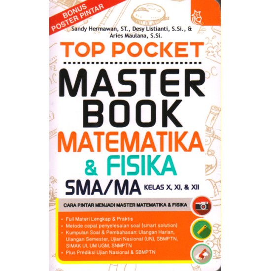 Top Pocket Master Book Matematika & Fisika SMA/MA Kelas X, XI, & XII