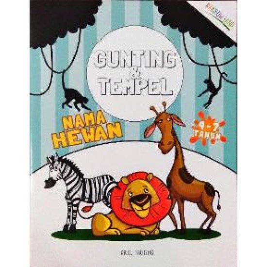 Gunting dan Tempel Nama Hewan 4-7 Tahun