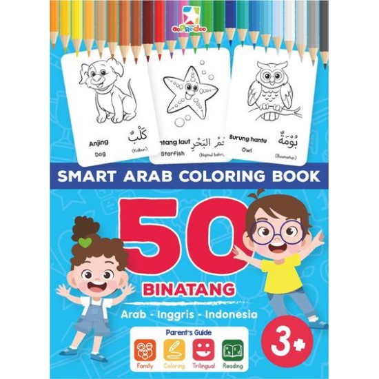 Opredo Smart Arab Coloring Book: 50 Binatang