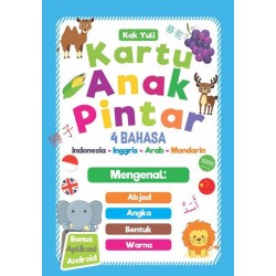 Kartu Anak Pintar 4 Bahasa: Indonesia – Inggris – Arab  Mandarin Kartu Anak Pintar 4 Bahasa: Indonesia – Inggris – Arab  Mandarin