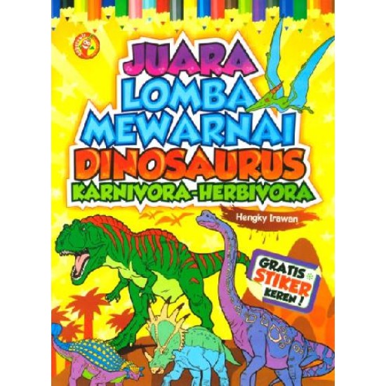 Juara Lomba Mewarnai Dinosaurus Karnivora-Herbivora