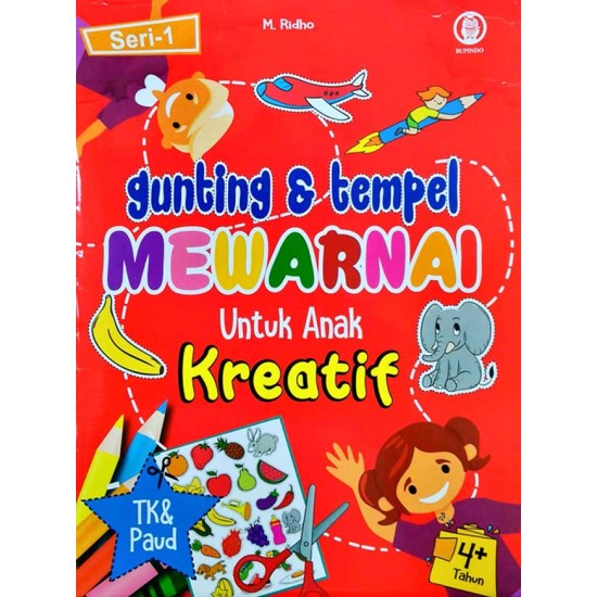 Gunting & Tempel Mewarnai untuk Anak Kreatif Seri 1