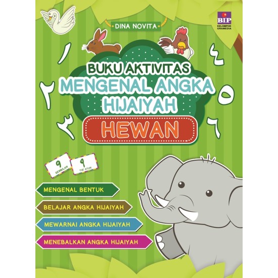 Buku Aktivitas Mengenal Angka Hijaiyah Hewan