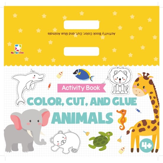 Opredo Activity Book Color, Cut and Glue: Animals