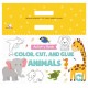 Opredo Activity Book Color, Cut and Glue: Animals