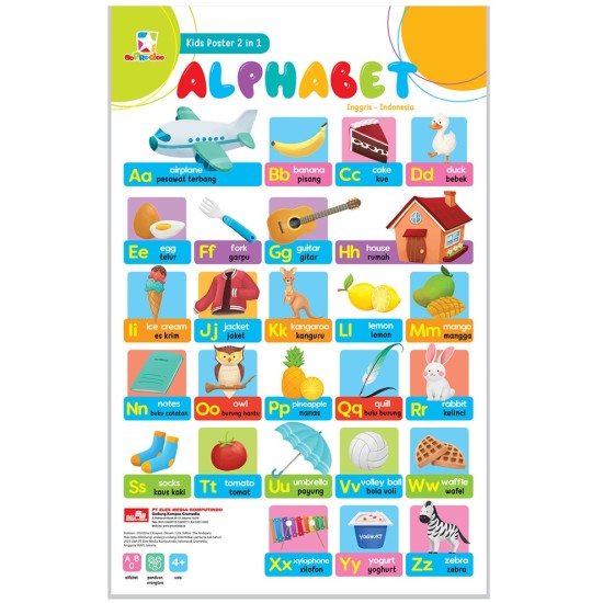 Opredo Kids Poster 2 in 1 - Alphabet & Numbers