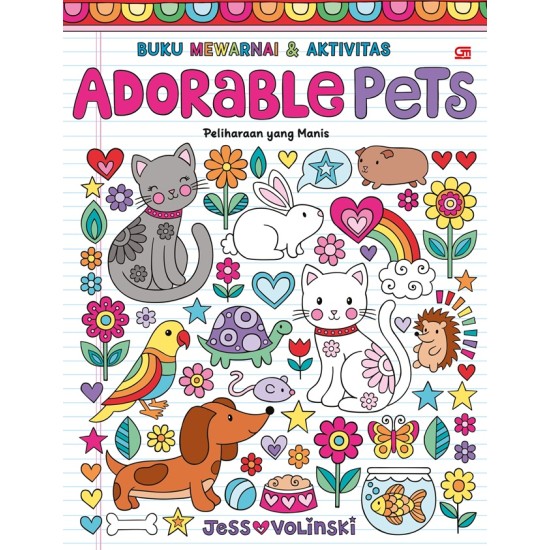 Buku Mewarnai dan Aktivitas: Peliharaan yang Manis (Adorable Pets)