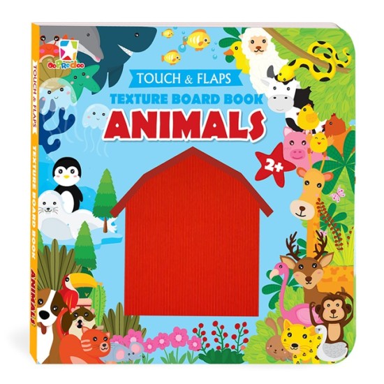 Opredo Touch & Flaps Texture Board Book: Animals