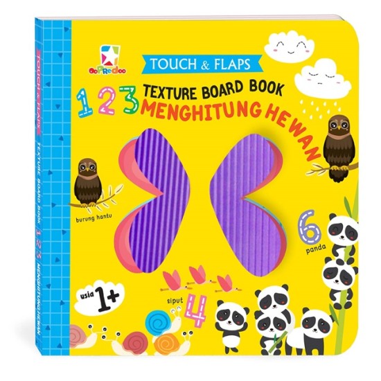 Opredo Touch & Flaps Texture Board Book: 123 Menghitung Hewan