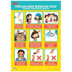 Poster Perilaku Hidup Bersih dan Sehat - Protokol Kesehatan di Sekolah Poster Perilaku Hidup Bersih dan Sehat - Protokol Kesehatan di Sekolah