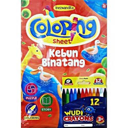 Coloring Sheet Kebun Binatang Coloring Sheet Kebun Binatang