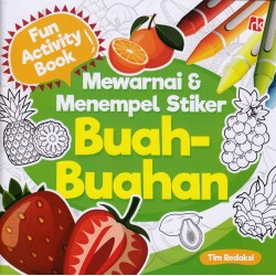 Fun Activity Book; Mewarnai Dan Menempel Stiker Buah-buahan